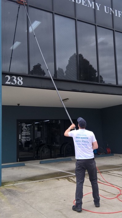 Wishy Washy Window Cleaning Pic 1 - Industrial window cleaning using the waterfed pole system