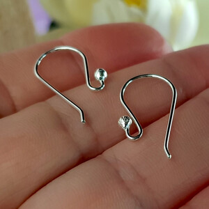 Kalitheo Pic 5 - Handmade Earring Wires Solid Sterling Silver 925 Perfect for your new creations or replace ones you have