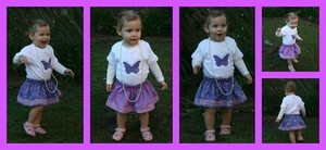 Li'l Imp Pic 4 - Reversible Twirly Skirts and Applique Shirts Purple Butterflies