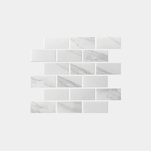 Finn Tiles Pic 2 - Subway Carrara Look Mosaic Tile