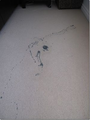 A-Zoom Carpet Care & Pest Management Pic 3 - This is nail polish spilt onto carpet We successfully removed all of it