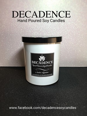 Decadence Hand Poured Soy Candles Pic 2 - Large White Gloss Tumbler 280g