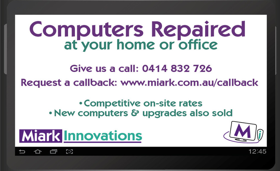 Miark Computers Pic 1 - Computer Repaired at your Home and Office