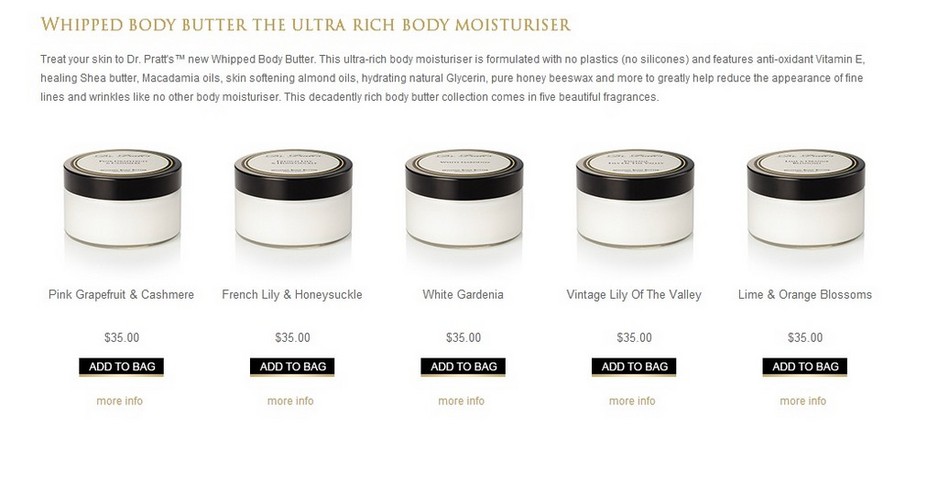 Dr. Pratt's Cosmetics Pic 1 - Body Butter Ultra Rich Body Moisturiser