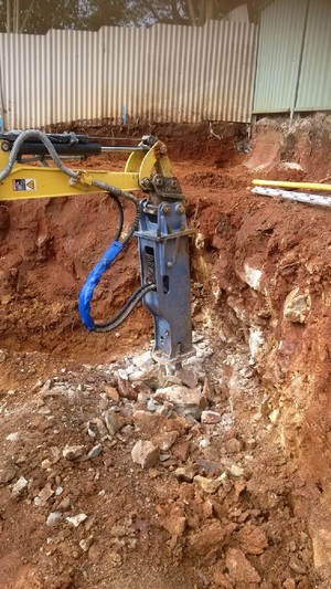 Hume Hire Pic 5 - EXCAVATOR ROCK BREAKER ATTACHMENT FOR HIRE ALBURY