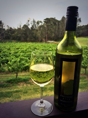 Hermitage Lodge Pic 4 - A afternoon bevvy on the deck overlooking the Shiraz vines