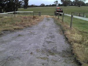 Scotts Excavations Pic 3 - Cutting in a driveway to horse stables