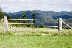 Providence Farm Hall Pic 2 - Farm gate at wedding venue Providence Farm Hall Beechmont Queensland