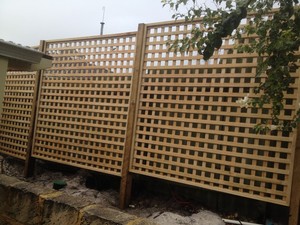 Handyman 2 U Pic 4 - old trellis replaced with treated pine posts and custom sized treated pine lattice