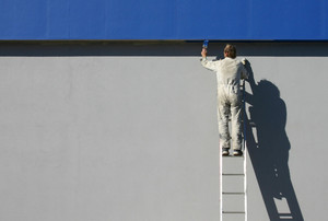 George's Painting Service Pic 4 - Ladder painting