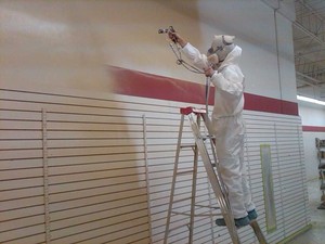 George's Painting Service Pic 2 - Spraying