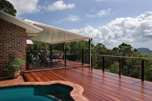 Coastal Patios Pic 2 - Stratco Outback Fly over patio with deck