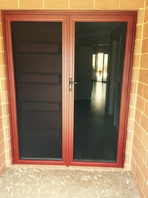 Auzsafe Doors and Screens Pic 3 - Stainless Steel Timber Look Front Doors