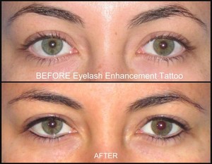 Eye Secrets Sydney Pic 3 - Eyelash Enhancement Tattoo Before Immediately After