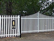 Dunn & Farrugia Fencing and Gates Pic 5 - Metal Picket fencing and gates with letterbox