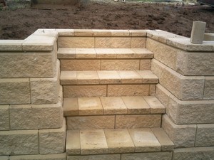 DIRECT PAVING AND LANDSCAPING Pic 4 - STEPS SET IN WALL