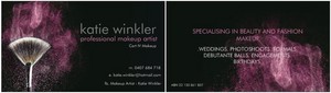 Katie Winkler Makeup Artist Pic 3 - Makeup Business Cards