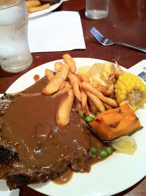 West Ryde Hotel Pic 5 - Steak chips and vegies