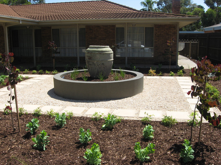 Mosaic Landscapes Pic 1 - Water feature in a front yard