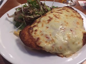 Royal Melbourne Hotel Pic 2 - Chicken Parma chips and salad