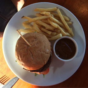 Newmarket Hotel Pic 2 - Beer burger on the 12 lunch menu monthurs