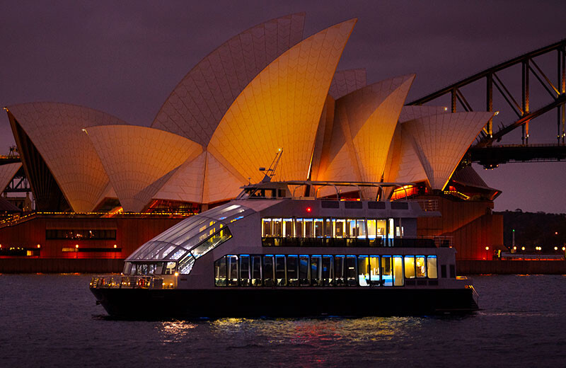 Clearview Cruises Pic 1 - Clearview Glass Boat Dinner Cruises On Sydney Harbour