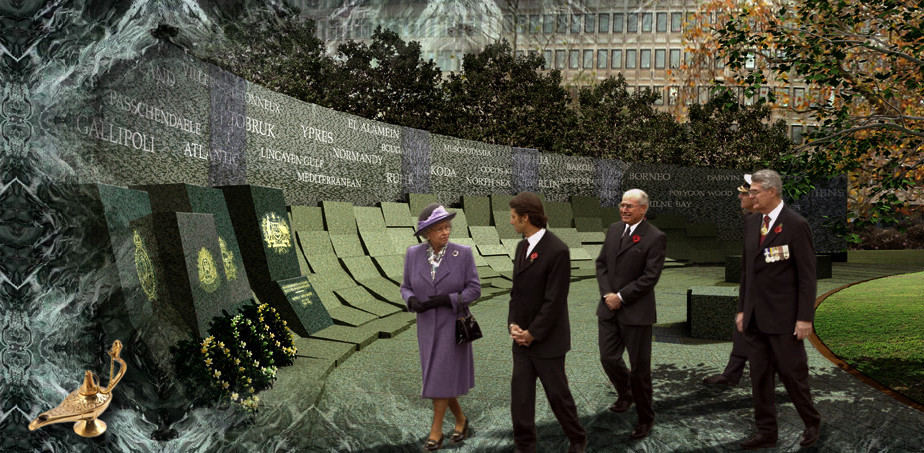 Stone Plus NSW Pty Ltd Pic 1 - The Queen at Stone Plus installation of the War Memorial monument at Hyde Park London