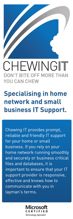 Chewing IT Pic 2 - Specialising in home network and small business IT support Covering areas like Davistown Saratoga Yattalunga Erina Gosford Kilcare Wamberal