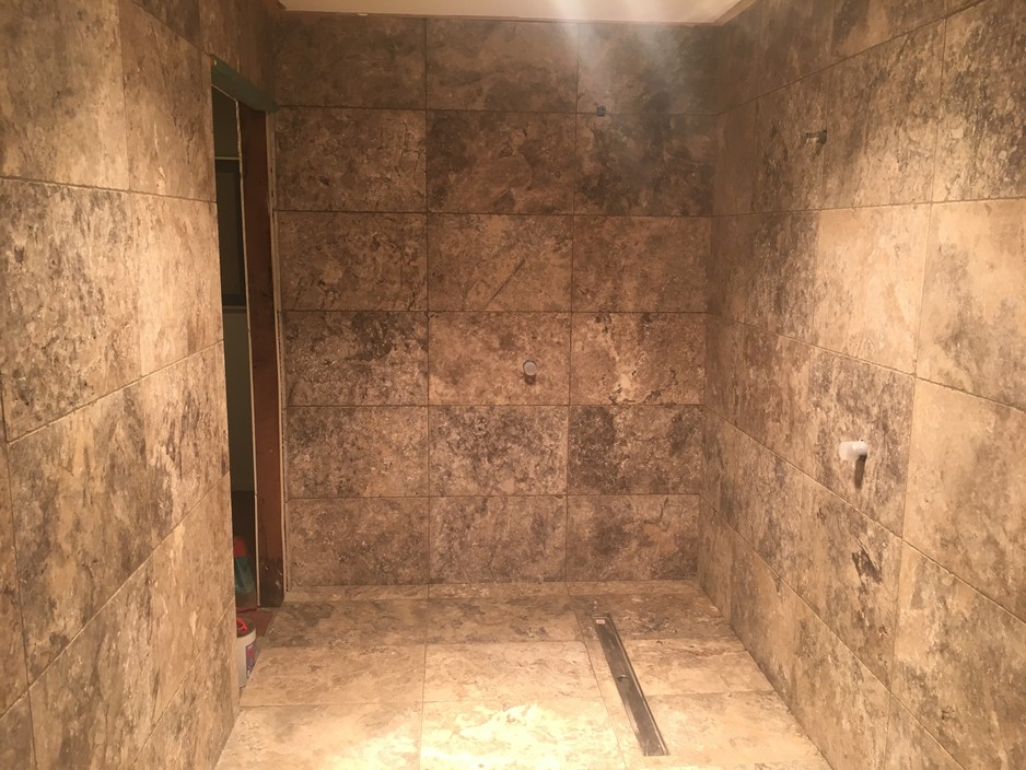 Above & Beyond Tiling Pic 1 - Travertine BathroomAustinville