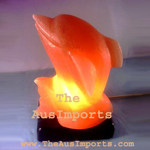 Theausimports Pic 2 - crafted dolphin salt lamp