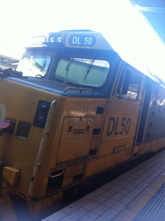 Great Southern Rail Pic 1 - The less pretty locomotive of the Indian Pacific