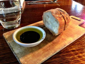 Smolt Pic 2 - Bread olive oil and a lovely reduced balsamic