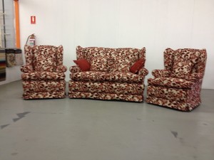 Pelican Furniture & Upholstery Pic 3 - Wing Back Lounge Re Furbished for a customer