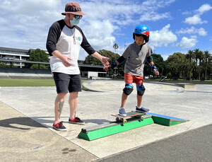 Skate Now Pic 3 - Student learning to grind