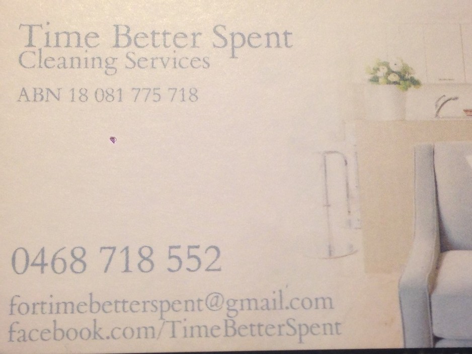 Time Better Spent Cleaning Services Pic 1