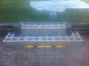 Paul's Home Maintenance & Renovations Pic 3 - Outdoor Travertine steps progress