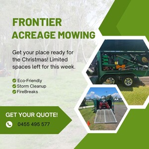 Frontier Acreage Mowing Pic 3 - Were bringing a boatload of ecofriendly equipment for EGO Power Plus to clean your property up today Have an overgrown dense block that needs some attention Not to Worry We have our trusty Toro Z Master on board to handle those thick blocks