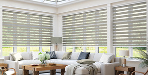 Aesthetic Blinds and Design Pic 3 - Vision sheer rollers really spunk up a room and give versatility