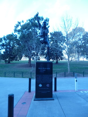 Melbourne Cricket Ground Pic 4 - A Ron Barassi Statue outside the venue