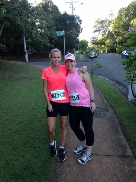 Kate Davidson Personal Trainer Pic 1 - With my close friend after she completed her first ever 10km run at the Noosa Ultimate Sports Festival in May this year