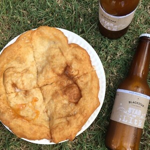 Davies Park Market Pic 4 - Good vibes at the west end market Good food with this hungarian pancake and cold pressed coffee