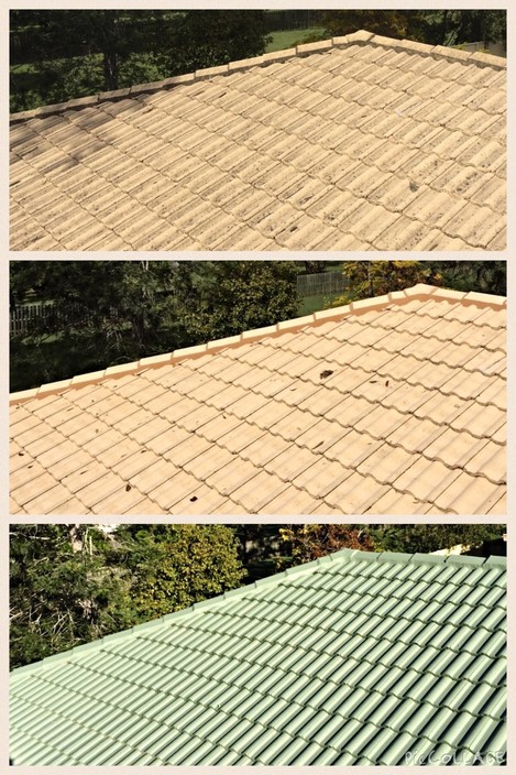 Gills Roof Restorations Pic 1 - Before and after