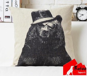 Baboo Imports Pic 5 - Leather Bear Cushion Baboo Imports