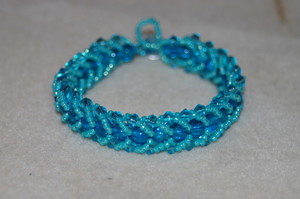 BeadyBiz Pic 2 - Turquoise Flat Spiral Bracelet