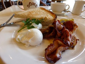 Dome Coffees Pic 2 - Bacon two fried eggs two toasts just for less than 20 AUD