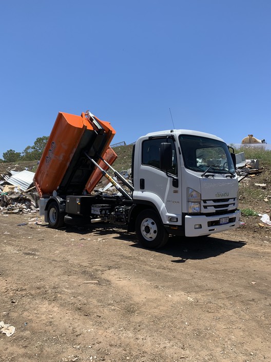 Skip Bin Hire Pic 1 - Modern fleet of trucks Bins are walk in