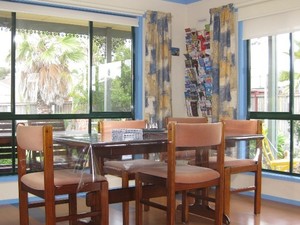 Bells By The Beach Holiday House Pic 3 - Dining with a garden view