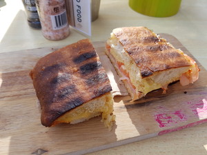 The Ark Cafe Pic 3 - Burnt Turkish bread sandwich