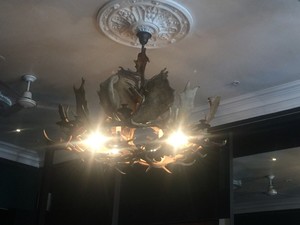 Middle Park Hotel Pic 3 - Antler chandelier