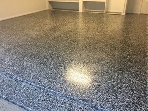 Epoxy Flooring Queensland Pic 2 - Double garage large flake